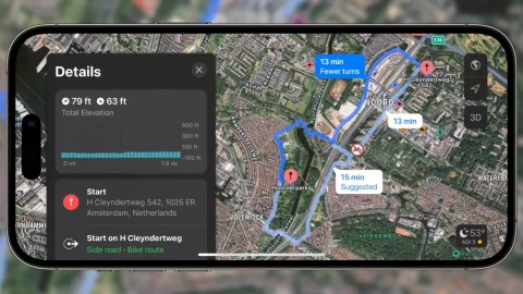 Apple Maps Cycling Data Now Live in The Netherlands and other countries on iPhone and Apple Watch